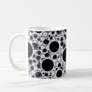Space Bubble Spots - Glitter Vit Kaffemugg