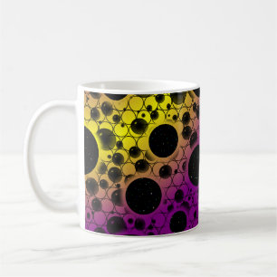 Space Bubble Spots - Lila/Gul Kaffemugg