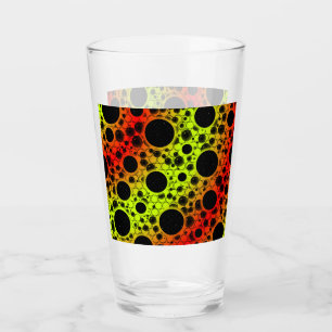 Space Bubble Spots - Lime/Röd Glaskopp