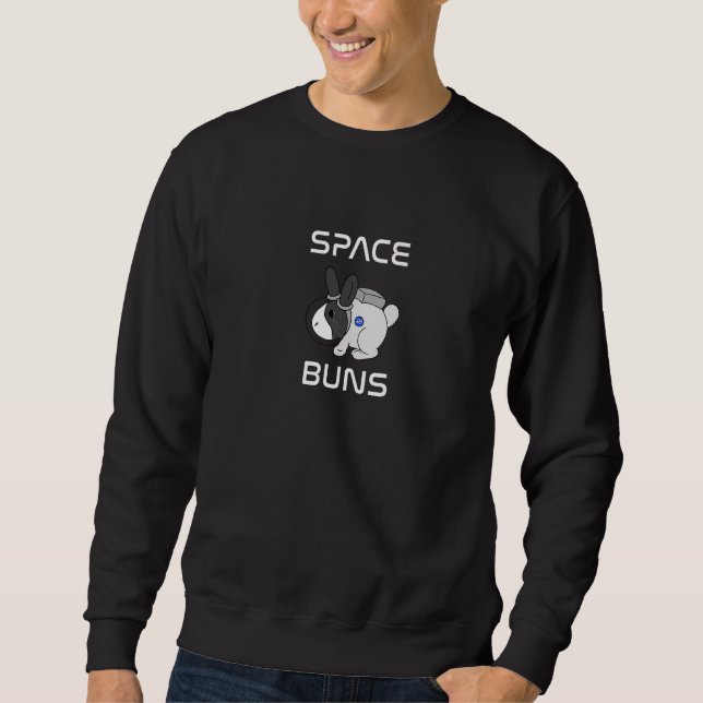 Space Bunny i rymden Lång Ärmad Tröja (Framsida)
