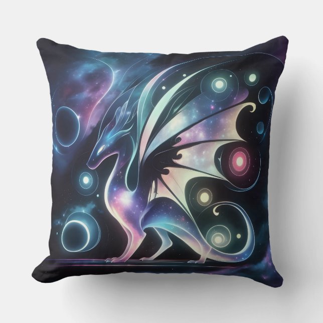 Space Butterfly Dragon Kudde (Framsida)