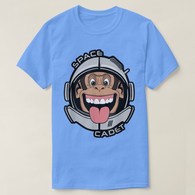 Space Cadet Chimp Monkey Astronaut Ape Helmet T Shirt (Design framsida)