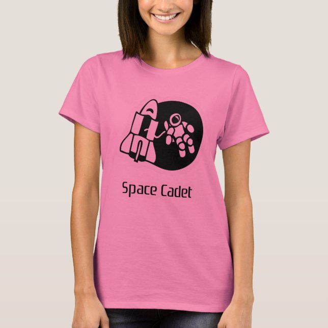 Space Cadet Motif Rosa Tie Dyed Tee Shirt (Framsida)