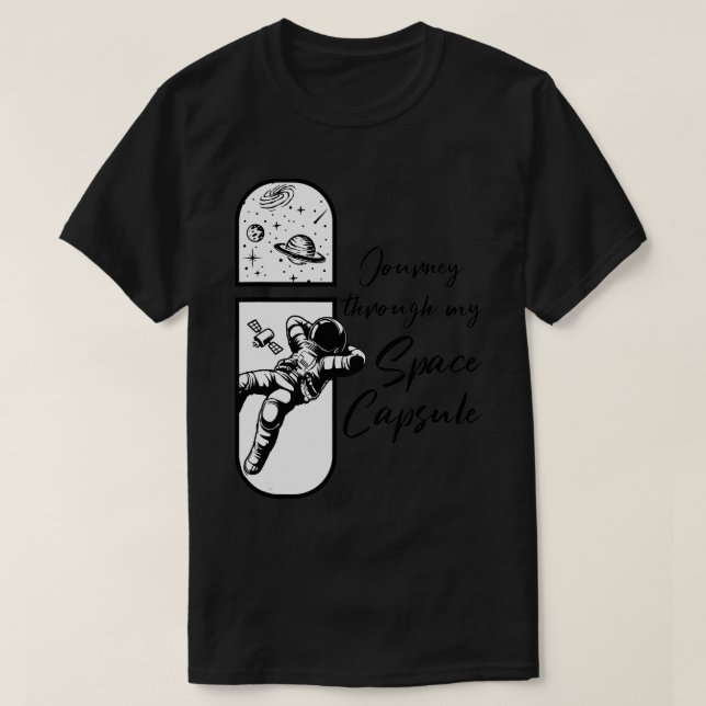 Space Capsule Science Fläkt Galaxy Astronaut Astro T Shirt (Design framsida)