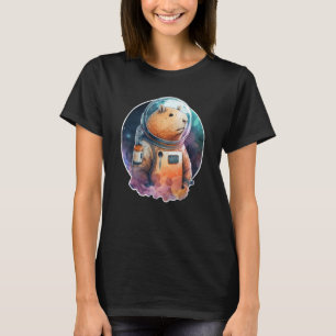 Space Capybara Astronaut Animal Ansikte Galaxy Cap T Shirt
