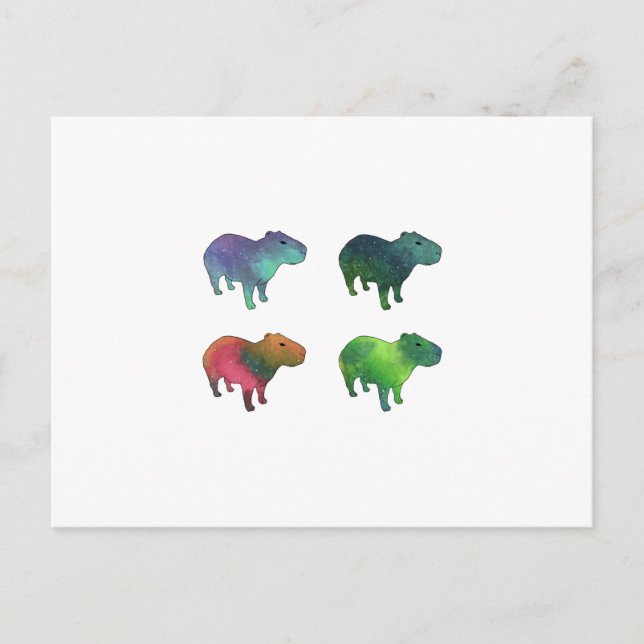 Space Capybaras Vykort (Framsida)