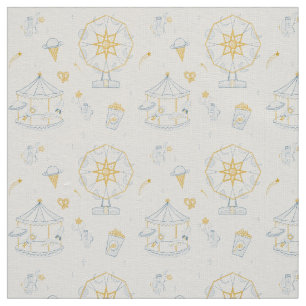 Space Carnival Pojke Nursery Decor Tyg