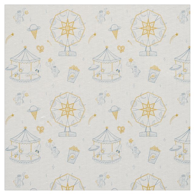 Space Carnival Pojke Nursery Decor Tyg (Prov)