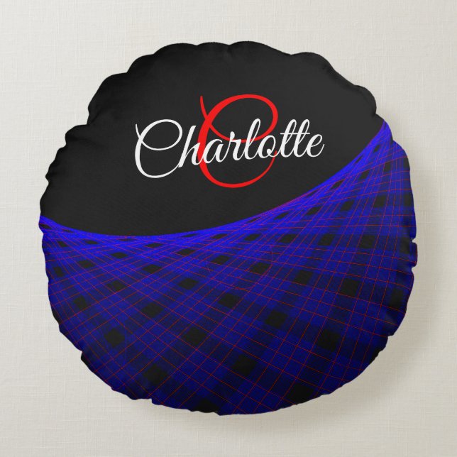 Space Carpet Geometric Round Pillow Rund Kudde (Framsidan)