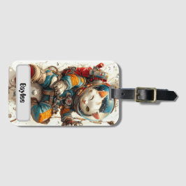 Space Cat Äventyr - Astronaut Kattunge Bagagebricka