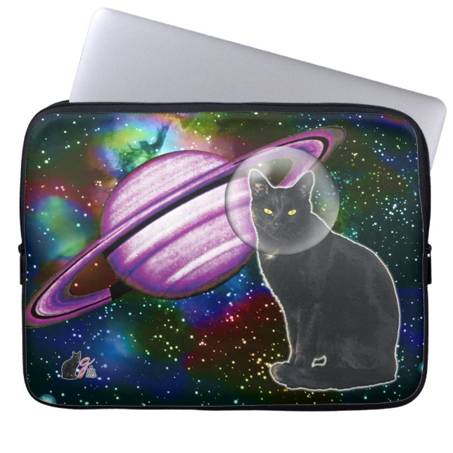 Space-Cat Cosmo Laptop Sleeve (Framsidan)