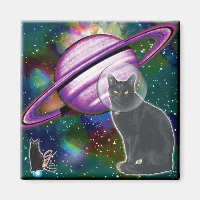 Space-Cat Cosmo Magnet (Framsidan)