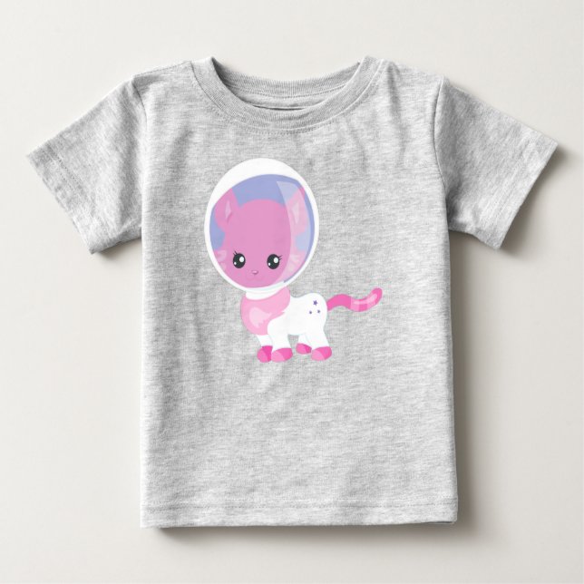 Space Cat, Cute Cat, Cosmonaut, Astronaut, Space T Shirt (Framsida)