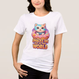 Space Cat Donut – Förtjusande kosmiska snacks-vibb T Shirt