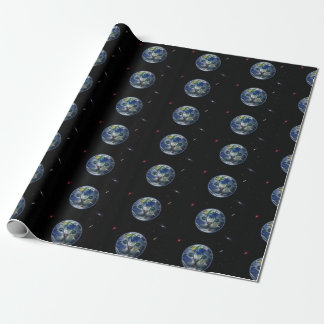 Space Cat Earth Presentpapper