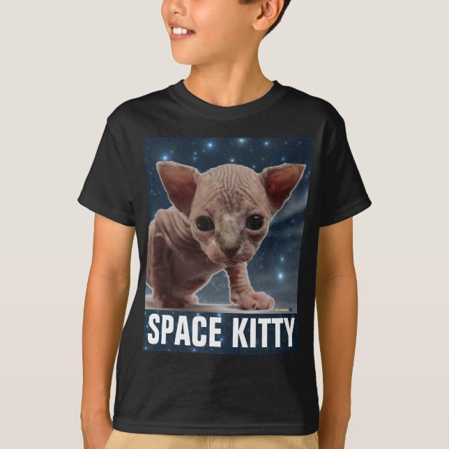 SPACE CAT Funny Boys Kids T-Shirts (Framsida)