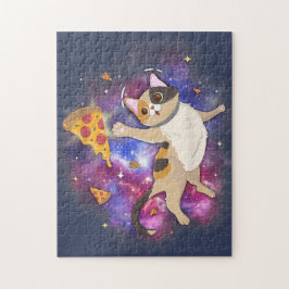 Space Cat Kitten Astronaut Funny Pizza Mars Alien Pussel