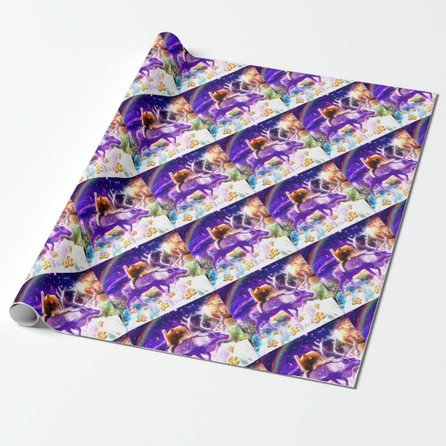 Space cat licking itself presentpapper (Utrullad)