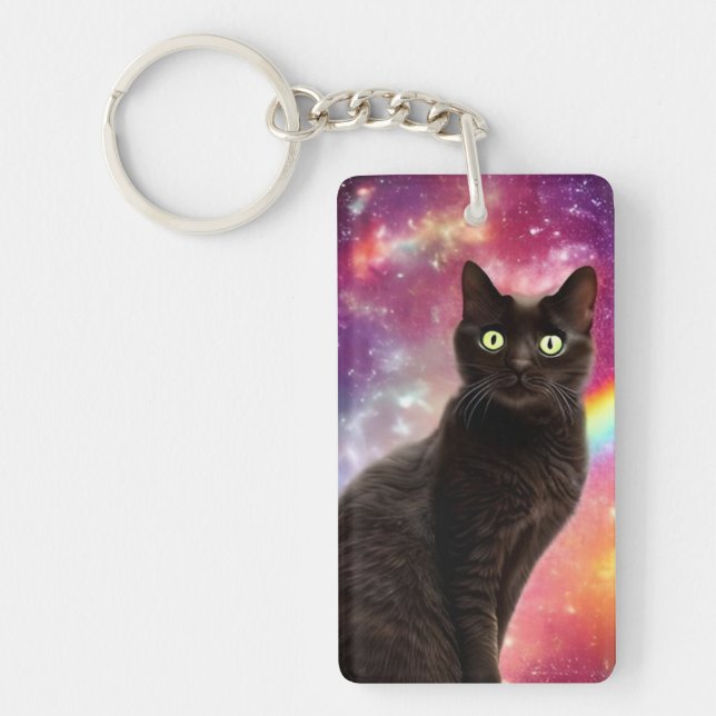 Space Cat-Nyckelring (Framsidan)