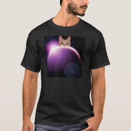Space Cat Planet LOL Funny Manar Shirt Tee