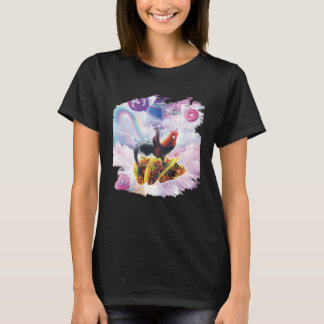 Space Cat Riding Chicken Unicorn Taco & Donut T Shirt