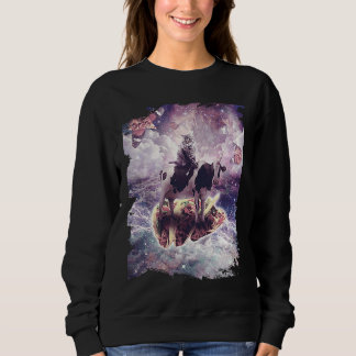 Space Cat Riding Cow Unicorn  Pizza & Taco T Shirt