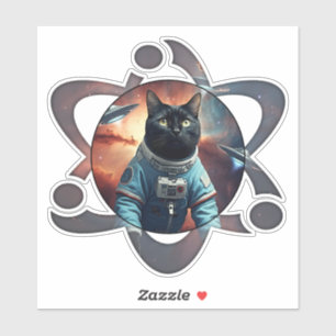 Space Cat Science Klistermärken