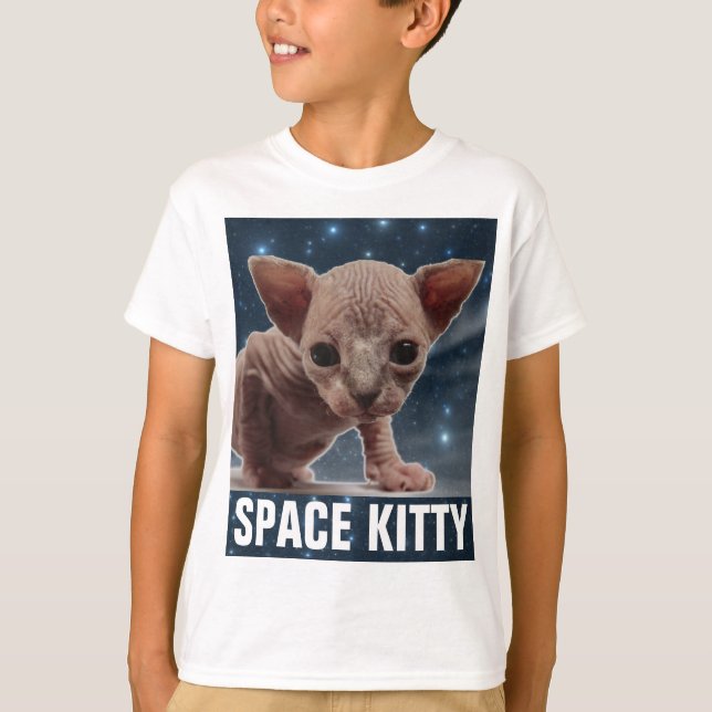 SPACE CAT, SPHYNX KIDS T-Shirts Tees (Framsida)