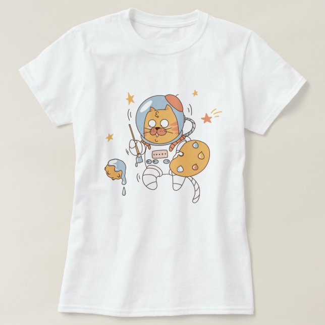 Space Cat T-Shirt (Design framsida)