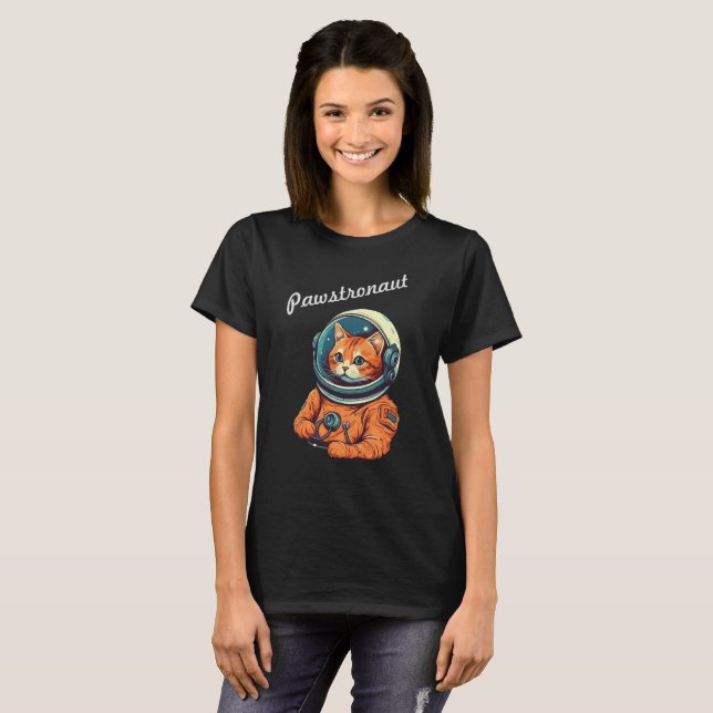 Space Cat T-Shirt (Hel framsida)