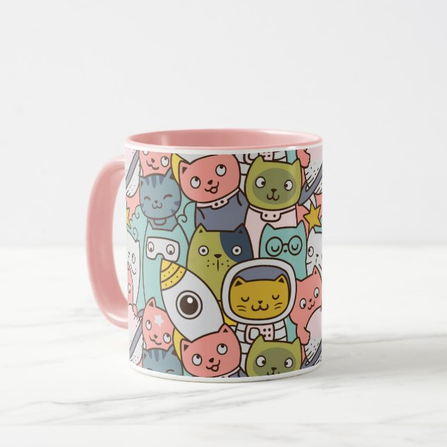 Space Cats Mugg (Framsida vänster)