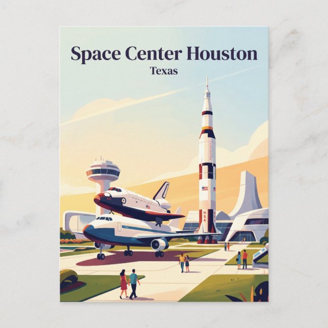 Space Center Houston Texas Vykort (Framsida)