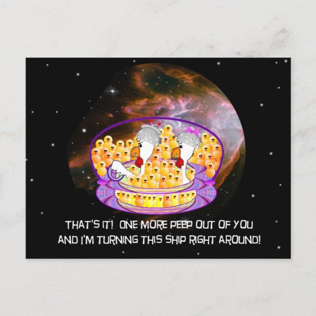 Space Chickens Vykort (Framsida)