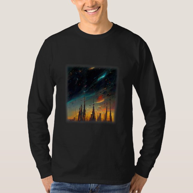 Space City Artwork T Shirt (Framsida)