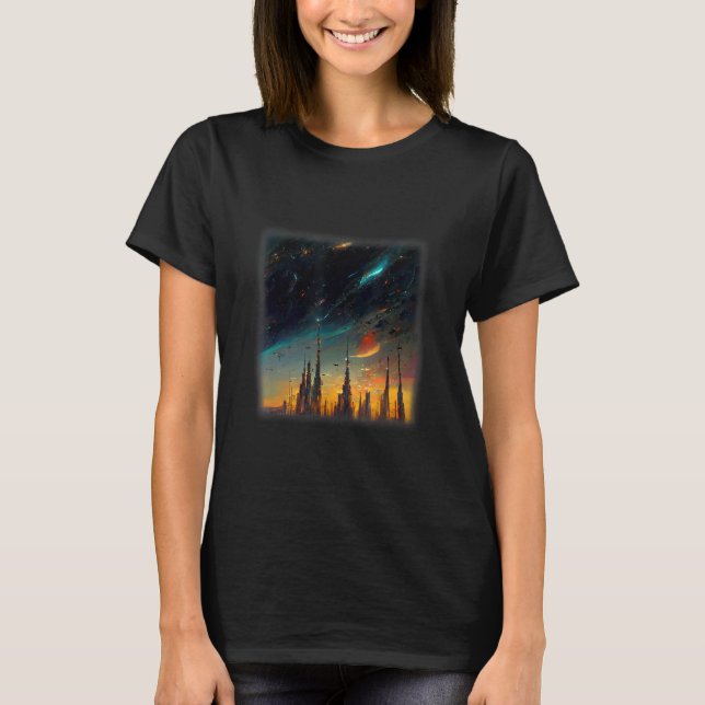 Space City Artwork T Shirt (Framsida)
