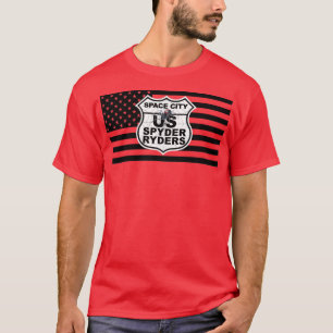 Space City-kapitel - Svart Flagga och Logotyp T Shirt