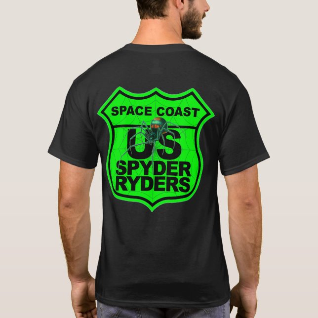 Space Coast Chapter - Logotyp 2-sidig Grön T Shirt (Baksida)