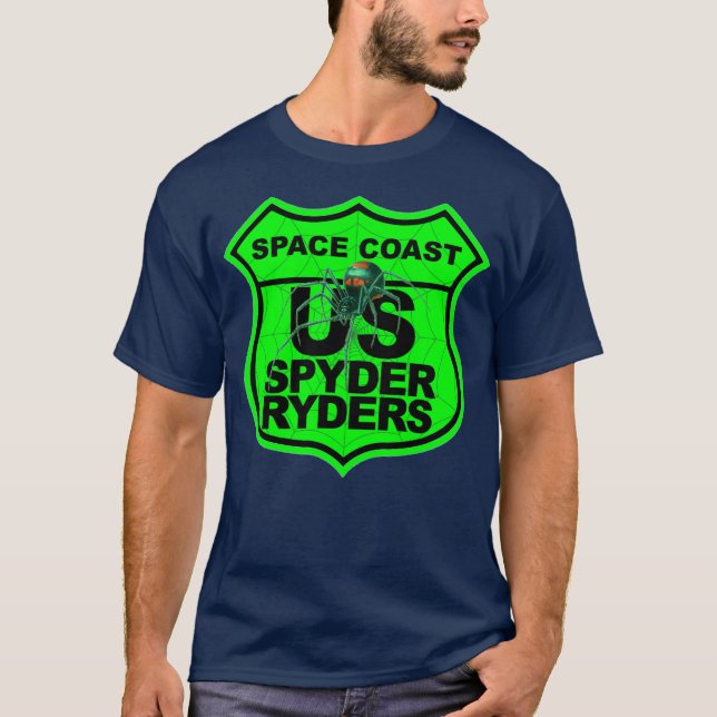 Space Coast Chapter - Logotyp Säkerhetsgrön T Shirt (Framsida)