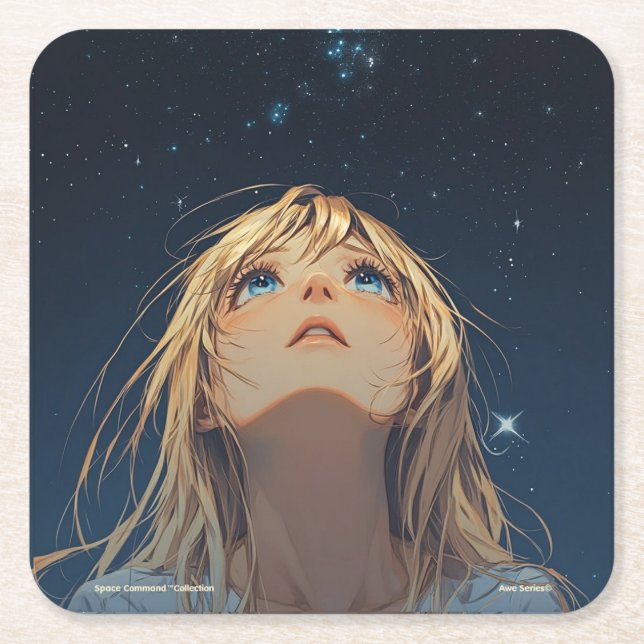 Space Command Collection - Awe Series Underlägg Papper Kvadrat (Framsidan)