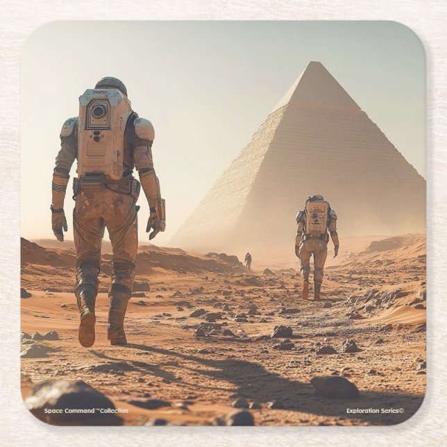 Space Command™ Collection - Exploration Series Underlägg Papper Kvadrat (Framsidan)