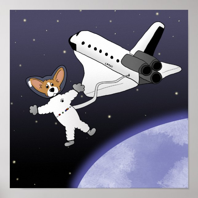 Space Corgis Poster (Framsidan)