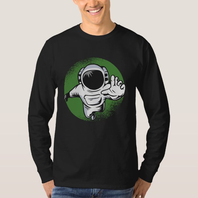space Cosmonaut astronaut spaceman science T Shirt (Framsida)