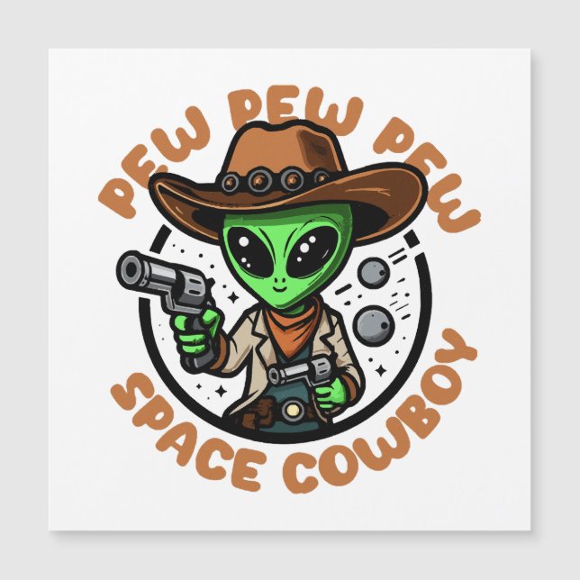 Space Cowboy Funny Alien (Framsida)