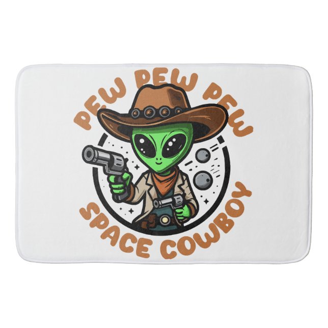 Space Cowboy Funny Alien Badrumsmatta (Framsidan)