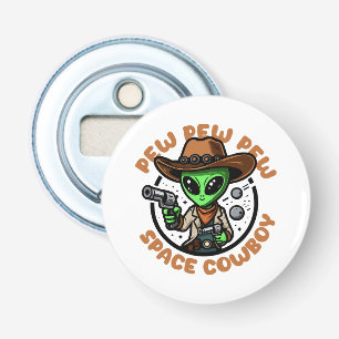 Space Cowboy Funny Alien Flasköppnare
