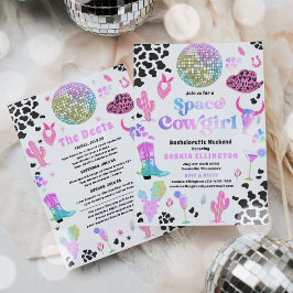 Space Cowgirl Bachelorette Helg Itinerary Inbjudningar