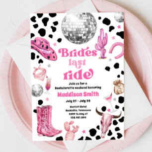 Space Cowgirl Disco Rodeo Bachelorette Helg Inbjudningar