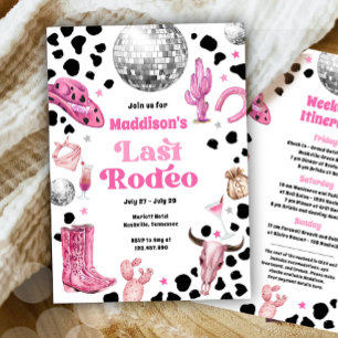 Space Cowgirl Sista Rodeo Sängvätning Inbjudningar