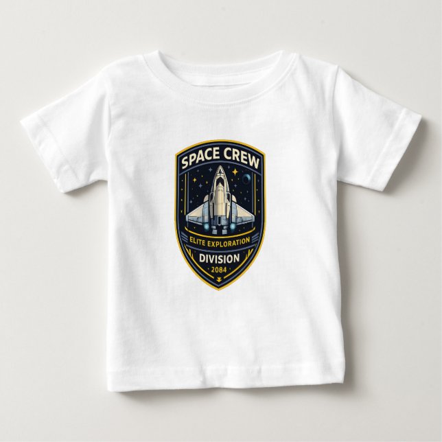 Space Crew Exploration Division Baby T-Shirt (Framsida)