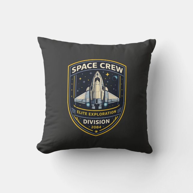 Space Crew Exploration Division Throw Pillow Kudde (Framsida)